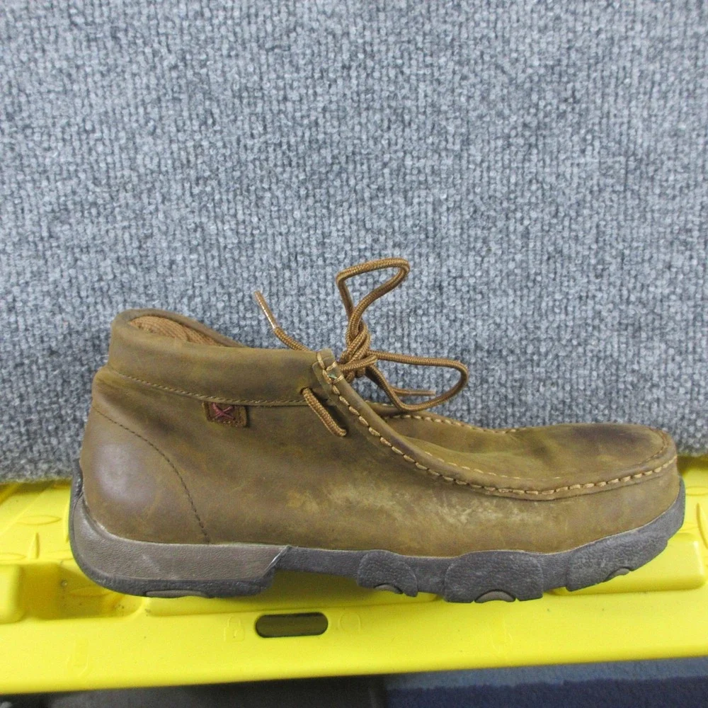 Twisted X Chukka Boots Mens Size 7.5 Brown Leather Moc Toe Workwear MDMST01